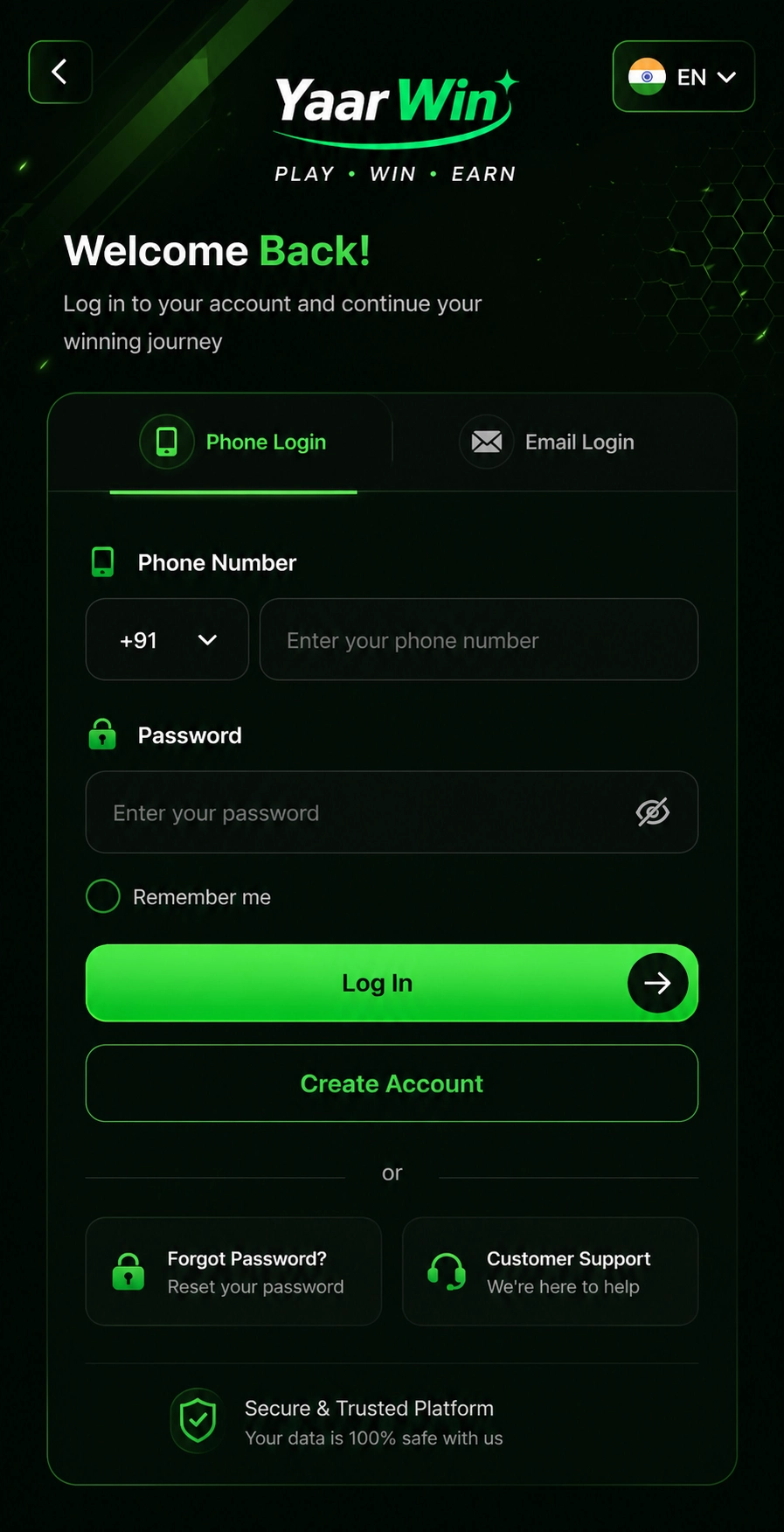 YaarWin Game Login