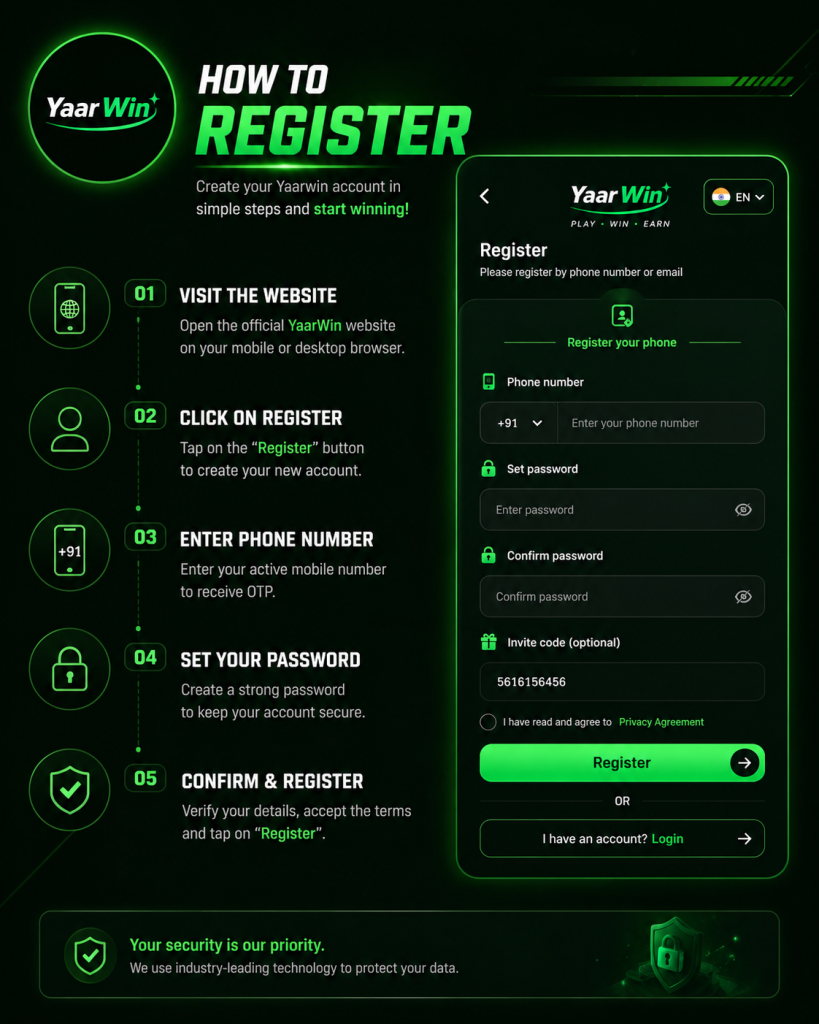 YaarWin Game Registration